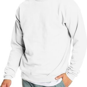 Hanes Ecosmart men’s unisex white crewneck sweatshirt medium NWT